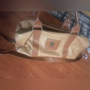 Michigan State Alumni Tan & Brown Duffle Bag